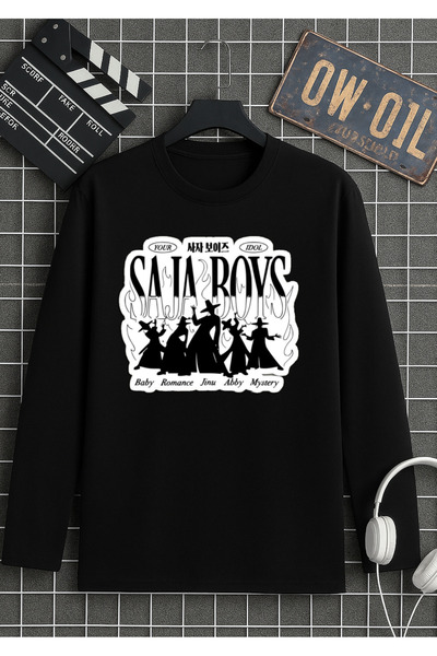 RYO FASHİON TRIOCĂ IMPRIMATĂ SAJA BOYS Mânecă lungă bumbac 100%% TRIUC NEGRU