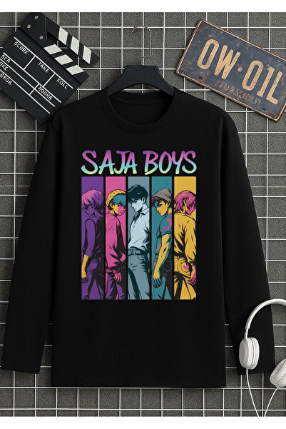 RYO FASHİON TRIOCĂ IMPRIMATĂ SAJA BOYS Mânecă lungă bumbac 100%% TRIUC NEGRU