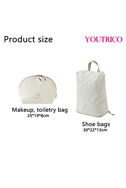 Youtrico 2 قطعة/مجموعة منظم أمتعة السفر، مجموعة مكعبات التعبئة وحقيبة التخزين المضغوطة وأجزاء السفر المقاومة للماء