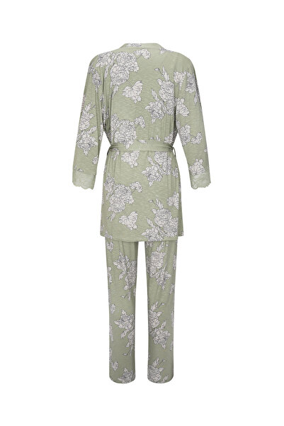 GOLDENBAY Sleepwear-Set Gown, Camisole & Pants Daylily Loungewear Pyjama Nach...