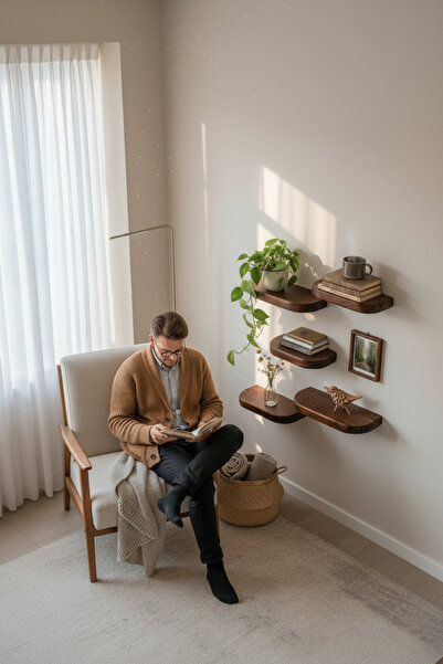 Modüler Ekipman %100 MASİF Oval Köşe Görünümlü Raf Seti - Kolay Montaj (3 ADE...