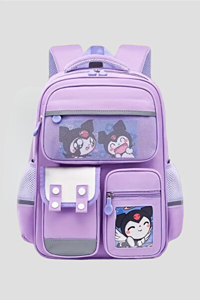 Catwins Kuromi Lila Kız Çocuk Aksesuarlı İlkokul Sırt Çantası