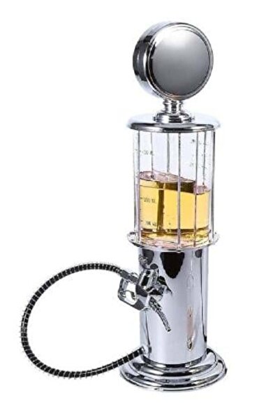 Other Juice and soda jigger, gasoline pump shape, soda pouring tool, silver