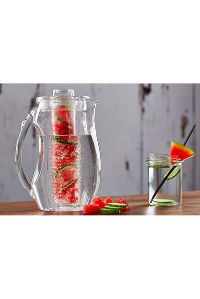 BPA FREE Hot Selling Fruit Infusion Flavor Acrylic Shatterproof Pitcher Iced Juice Tea Beverage Water Lemonad