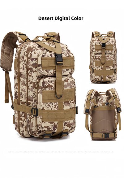 NIHAO حقيبة ظهر تكتيكية خارجية 3P مموهة من القماش حقيبة ظهر للتسلق والمشي لمس...