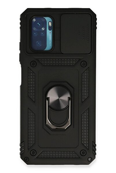 UStores Xiaomi Redmi Note 10 Case Pars Silicone with Lens Ring - Black-(5796) - Ufukaal5232-8533