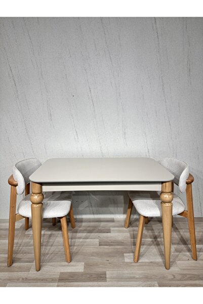 SÇ MASSAN 70 x 110 Mutfak Masası Kum Beji MDF Sabit Yemek Masası Salon Masası