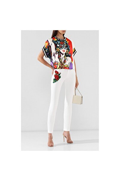 Dolce&Gabbana Women's Jeans EMBROIDERED FLOWERS GIRLY FIT