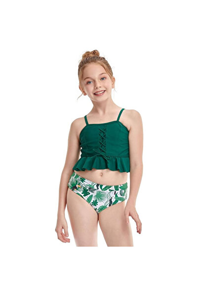 Silkglory Costum de baie pentru fetite format din 2 piese, bustiera si slip m...