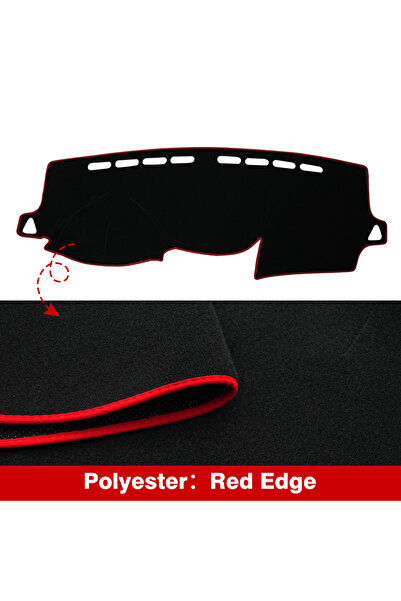 Choice سجادة لوحة القيادة من البوليستر الأحمر لسيارة هيونداي سولاريس أكسنت RB موديلات 2011 و2012 و2013 و2014 و2015 و2016