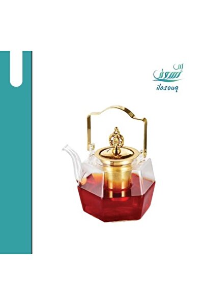 DLC إبريق شاي زجاجي سعة 1.1 لتر مع فلتر تنقية