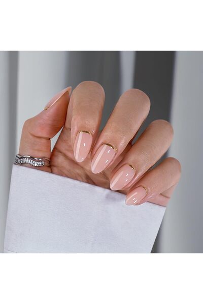 GLAMZONE Goldie Lines PRESS-ON NAIL KIT