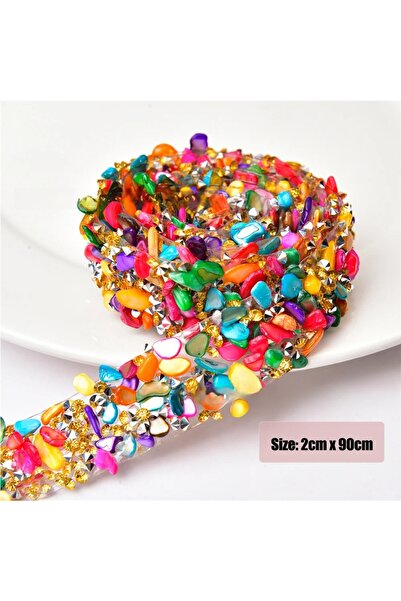 Choice4 شريط لاصق ذاتي للحفر، مصنوع من الراتنج الملون والحجر المسحوق، بنقشة م...