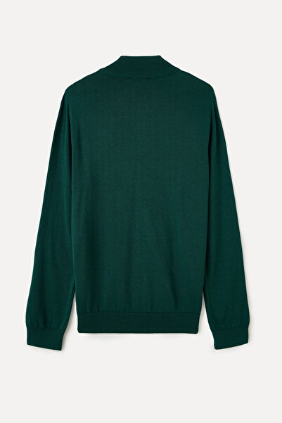 Mudo Zipped Standing Collar Knitwear Sweater