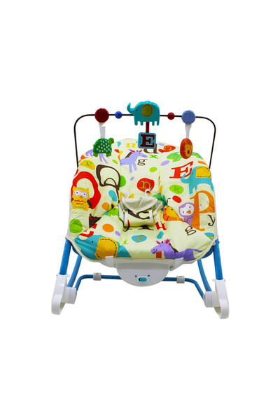 TSUMAB كرسي هزاز ملون للأطفال مع ألعاب وموسيقى - مقعد هزاز قابل للتعديل للأطفال