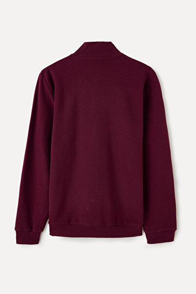Mudo Zippered Lapel Neck Sweatshirt
