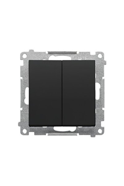 Other Double pushbutton without pictogram module 10 AX 250 V quick connectors Matte black SIMON55