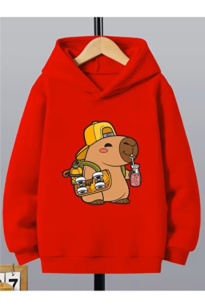 oneagılyazı Capibara cu imprimeu cu glugă Swea tricou