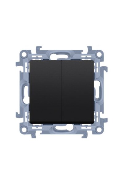 Other Double pushbutton module 10AX 250V screw terminals matt black Simon10