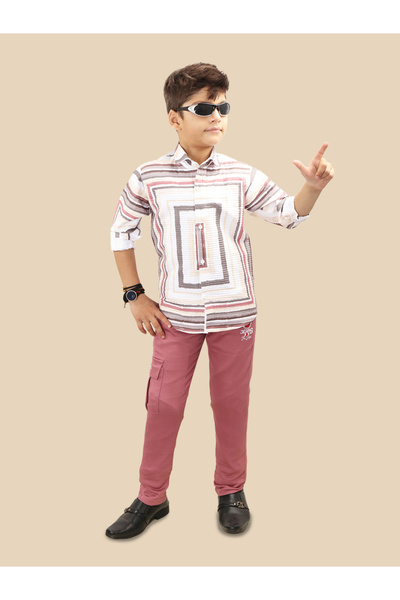 Ts Trends By Styli Printed Buttoned Shirt and Pant Set