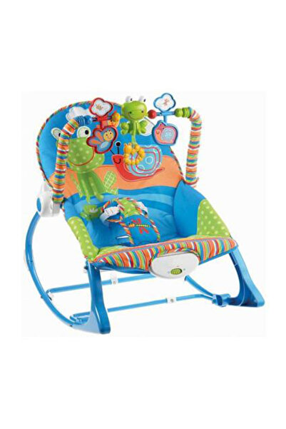 TSUMAB كرسي هزاز ملون للأطفال مع ألعاب وموسيقى - مقعد مهدئ قابل للتعديل للأطفال