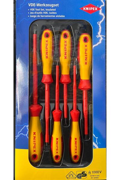 Knipex Tornavida paketi 6 parçalı