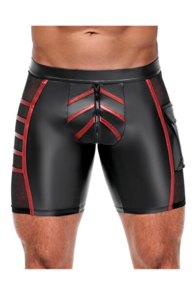 Other NEK - Sexy Black Matte Men's Shorts with Red Inserts L