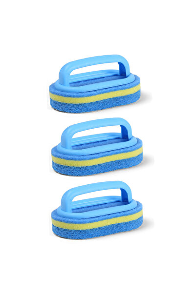 Choice 3Pcs Sponge Cleaning Brush With Handle Bathtub Tile Scrub Brush Kitche...