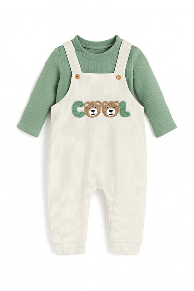 BUUFUU Baby Romper and T-Shirt Set Long Sleeve Cool Patterned