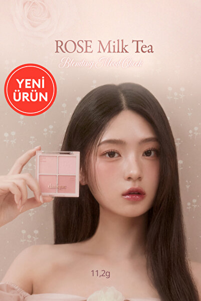 dasique Karıştırılabilir Renk Tonlarına Sahip 4lü Allık Blending Mood Cheek (#15 Rose Milk Tea)