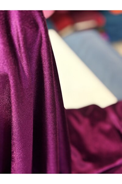 MEKİK MANİFATURA Шовковий оксамит чорно-фіолетового кольору