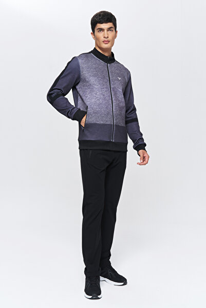 bilcee Men's Gray Bottom Top Tracksuit Set 9891