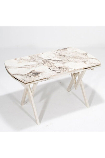 MallDeco Masă de sufragerie Castella, albă