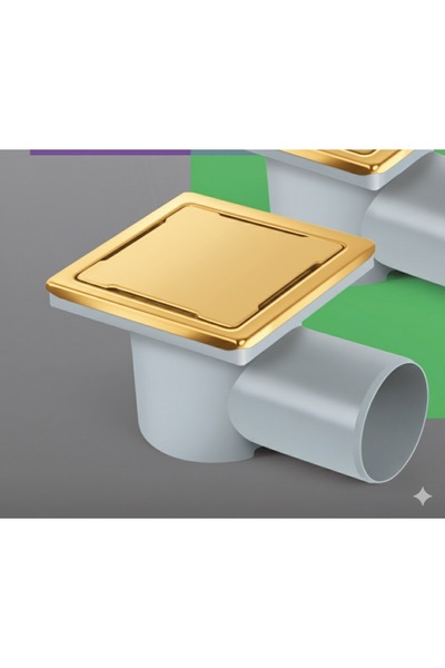 Boheme Yankaplus Series Gold 10X10 Stainless Floor Drain