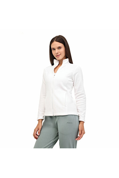 lumberjack 7SN158 Kadın Ekru Dik Yaka Polar Ceket