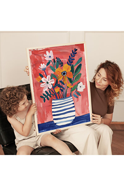 Tuba Decor Tablo dintr-o singură bucată cu rame din lemn pentru sufragerie, s...