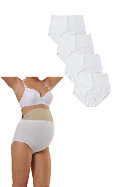 Hmd High Waist 4-Piece Mixed Maternity Panties Set | Cotton & Elastane Comfortable Maternity & Postpartum Underwear
