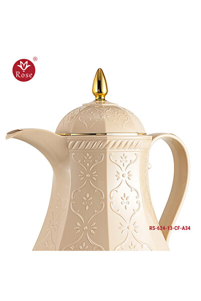 Rose Classic pattern tea and coffee thermos set consisting of 2 rose thermoses, 624 capacity (1300 ml) coffee and (1300 ml) tea