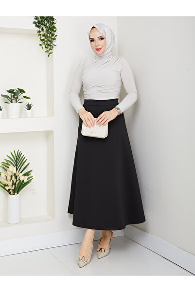 Wual giyim Women's Puff Scuba Skirt