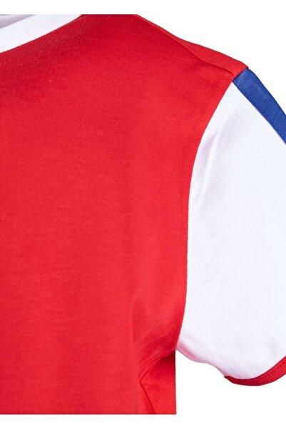 Ozmoz By Mukadder Özden Organic White Sleeved Red Basic Boys' T-Shirt