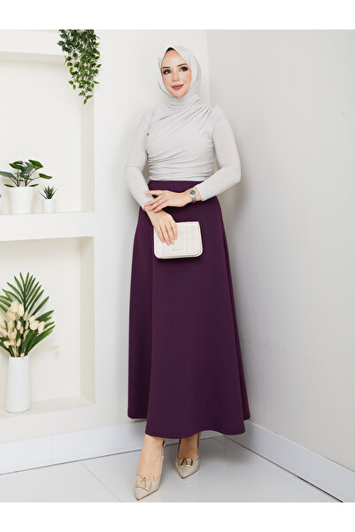 Wual giyim Women's Puff Scuba Skirt