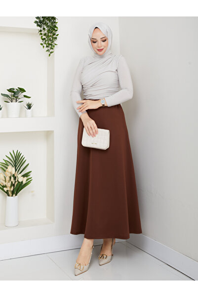 Wual giyim Women's Puff Scuba Skirt