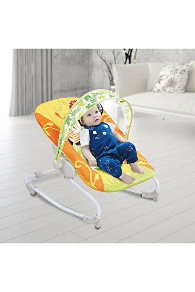 TSUMAB Colorful Baby Rocker Bouncer Chair – Adjustable Infant Seat with Safety Harness
