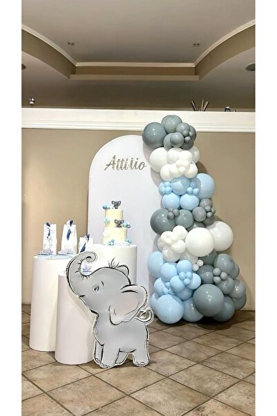 Parti Düşleri 59- Mavi Temalı Doğum Günü Balon Zinciri