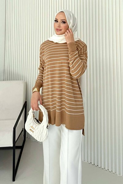 Melike Tatar Ριγέ πλεκτό τουνίκ 70-2020