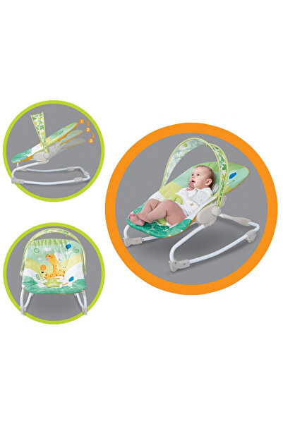 TSUMAB Colorful Baby Rocker Bouncer Chair – Adjustable Infant Seat with Safety Harness