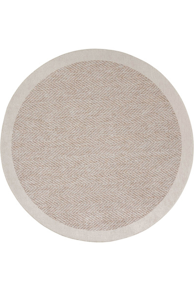 Sisal Halı Pratico Bej Yuvarlak Halı Sisal Görünümlü Yumuşak Dijital Baskı Yıkanabilir Kaymaz Mutfak Halısı