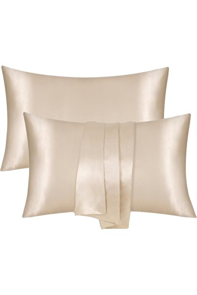 COOYA Silk Satin Pillow Cases Standard Size Set of 2 with Envelope Closure Skin for Women Men,20x 30