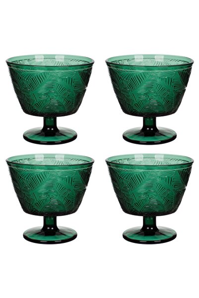 Vervo.ro pentru minți curioase Set of 4 bowls, 4 pieces, 300 ml, Glass, Green