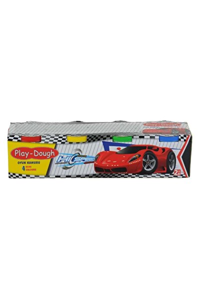 hak-iş oyuncak Play-Dough 4 Color Play Dough Set – Unicorn & Race Car Series (Red, Yellow, Blue, Green)
